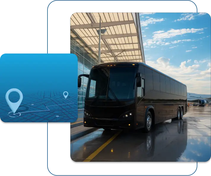 Family using Brilliant Charter shuttle service at Austin airport